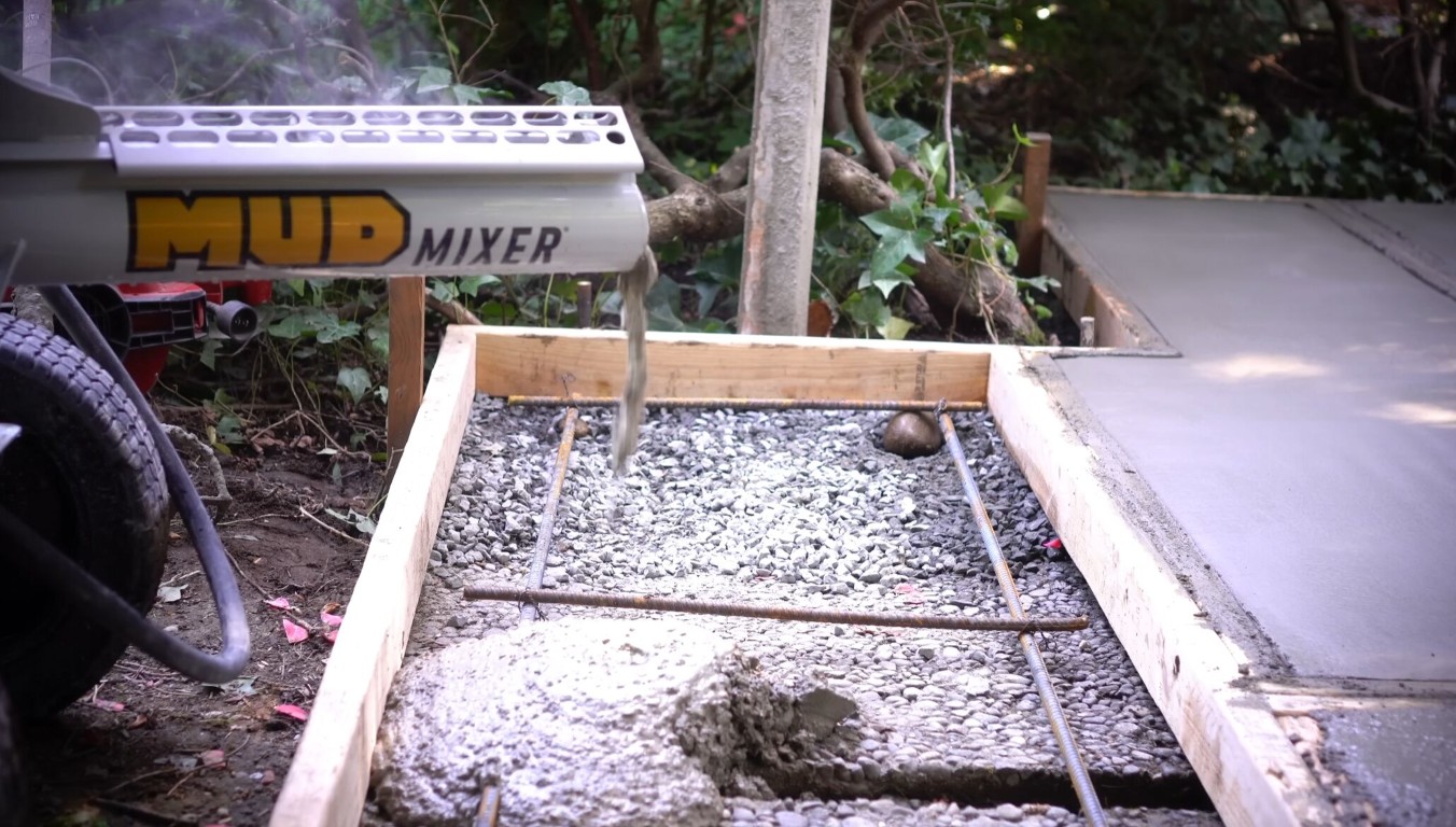 Concrete forms and gravel preparation for retaining wall in Placentia, CA